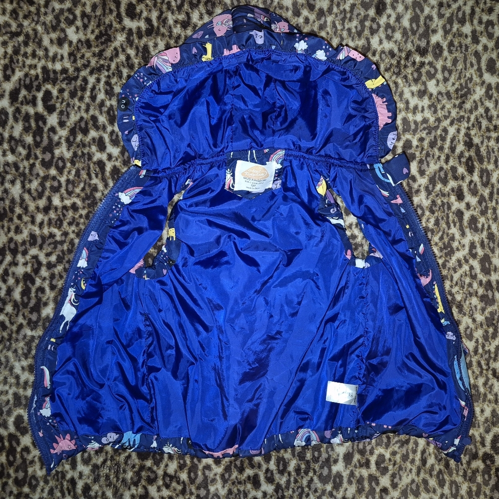 Girl's Dino Unicorn Hooded Vest L EUC - Picture 9 of 14
